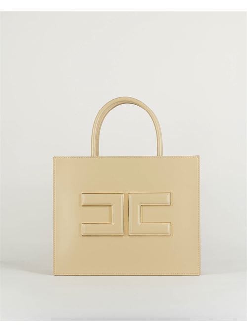 Medium shopper with logo plaque Elisabetta Franchi ELISABETTA FRANCHI | Bag | BS16A42E2784